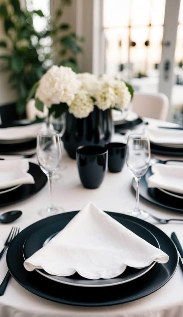 26 Black and White Tablescape Ideas: Chic Contrasts for Elegant Dining ...