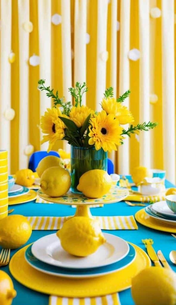 25 Lemon Tablescape Ideas: Zesty Designs for a Bright and Cheerful ...