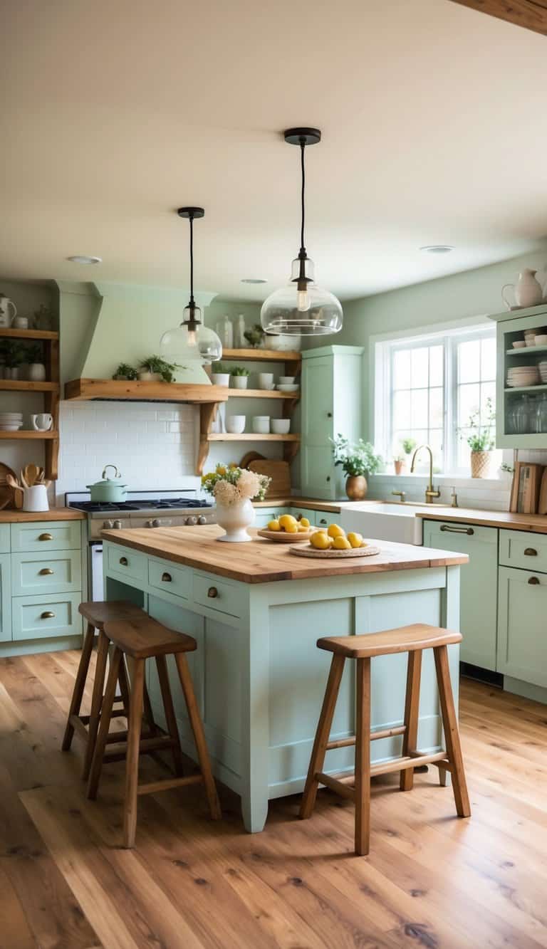 View of 36 Farmhouse Kitchen Island Ideas for Your Home's Heart - We Heart ...