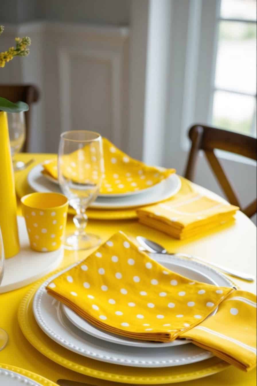 Yellow Setting 41 Yellow Tablescape Ideas for a Warm and Cheerful Setting