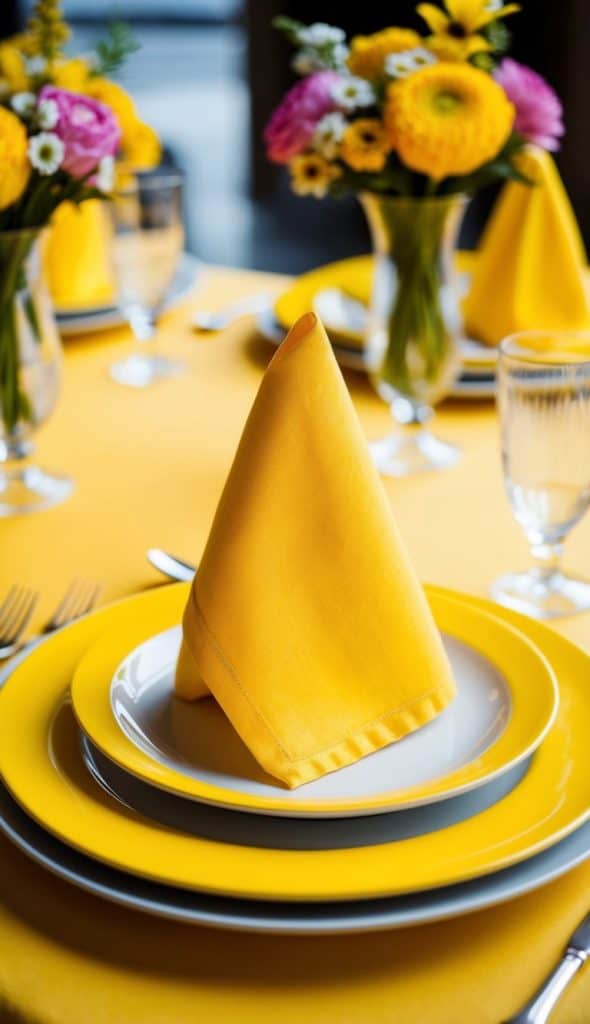 Yellow Setting 41 Yellow Tablescape Ideas for a Warm and Cheerful Setting